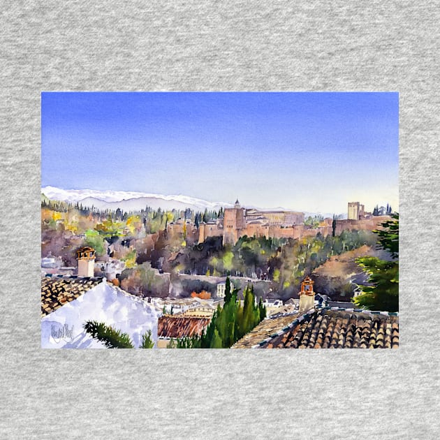 The Alhambra, Granada and the Sierra Nevada by margaretmerry